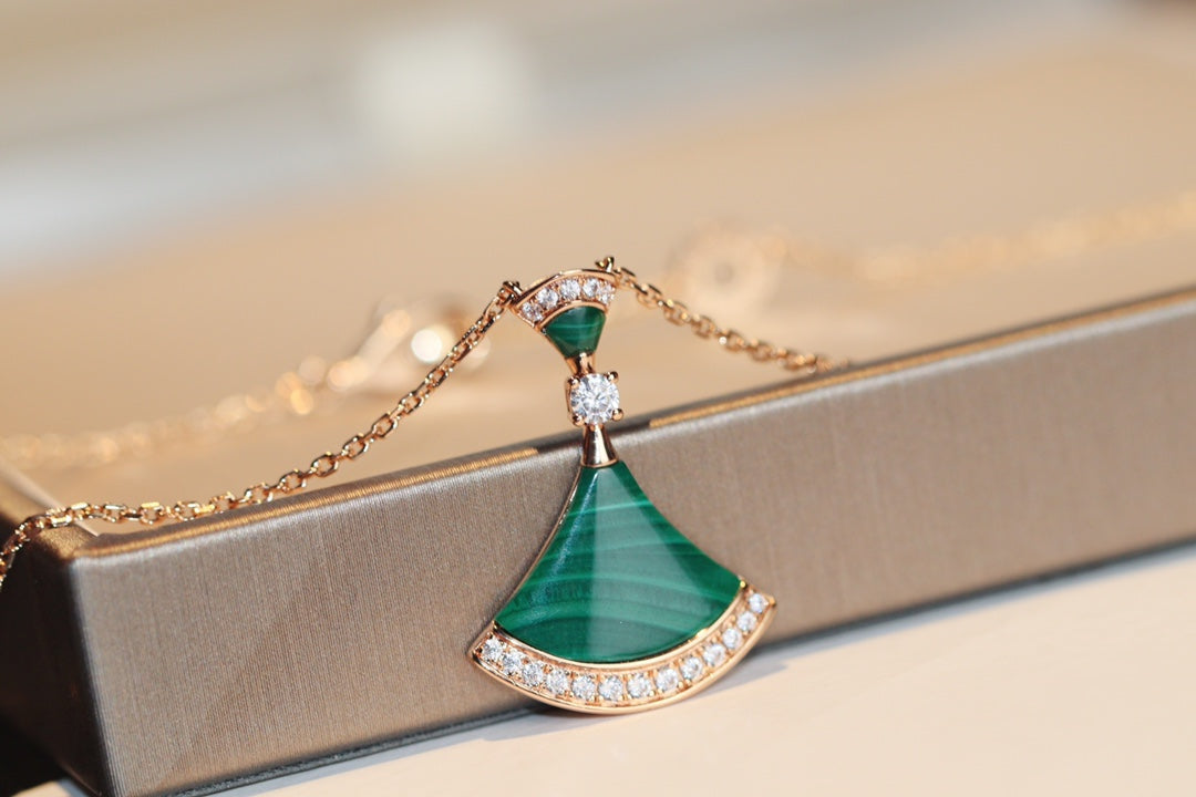 [⭐Luxus]DREAM HALSKETTE MALACHIT DIAMANT