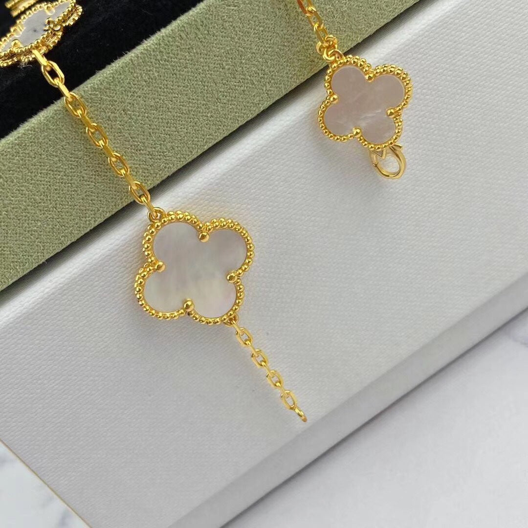 [Luxery]MAGIC CLOVER MOP GOLD BRACELET 5 MOTIFS