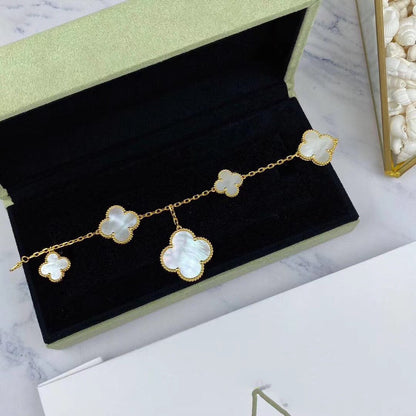 [Luxery]MAGIC CLOVER MOP GOLD BRACELET 5 MOTIFS