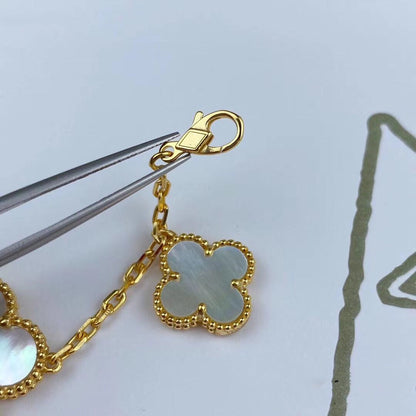 [Luxery]MAGIC CLOVER MOP GOLD BRACELET 5 MOTIFS