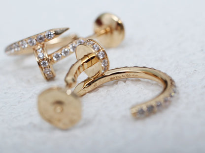[Luxery]JUSTE EARRINGS 12.75MM PINK GOLD DIAMOND
