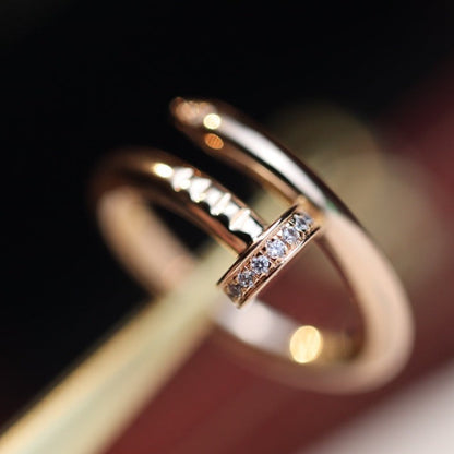[Luxery]JUSTE RING 2.65MM PINK GOLD DIAMOND