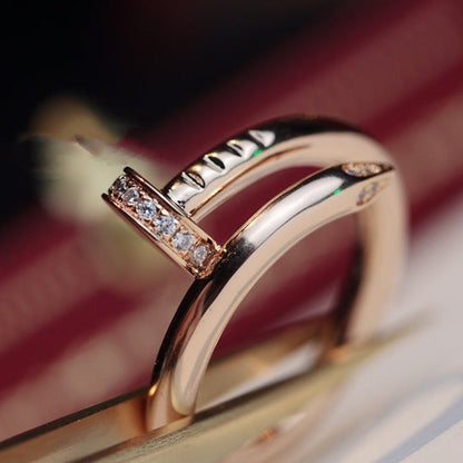 [Luxery]JUSTE RING 2.65MM PINK GOLD DIAMOND