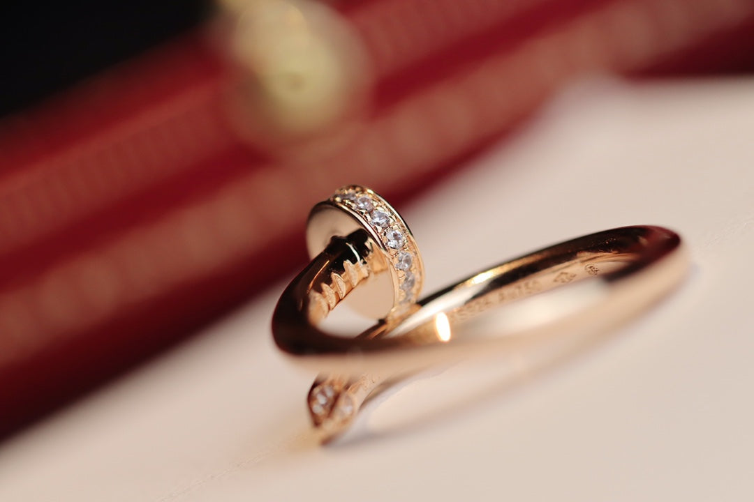 [Luxery]JUSTE RING 2.65MM PINK GOLD DIAMOND
