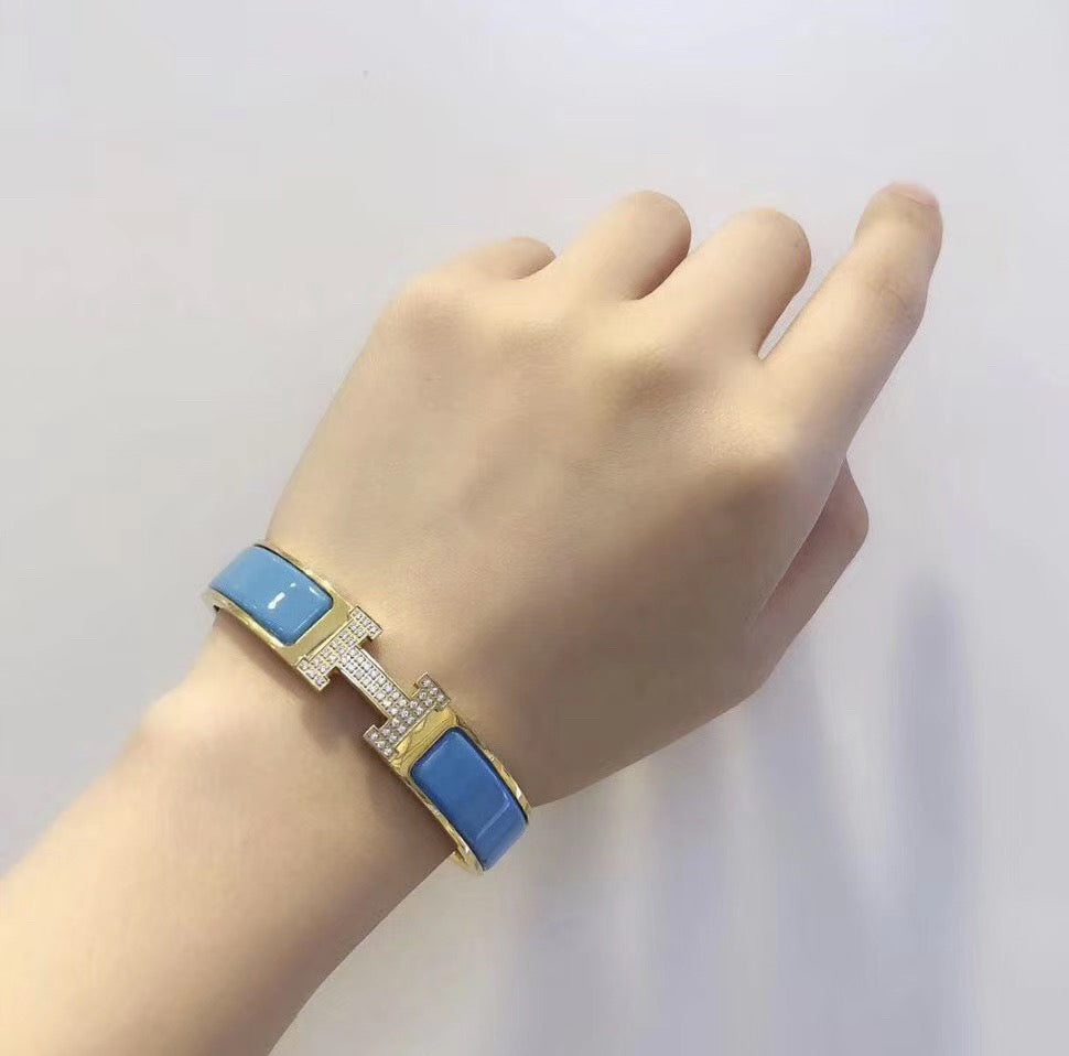 [Luxery]H CLOUD BLUE BRACELET GOLD DIAMOND