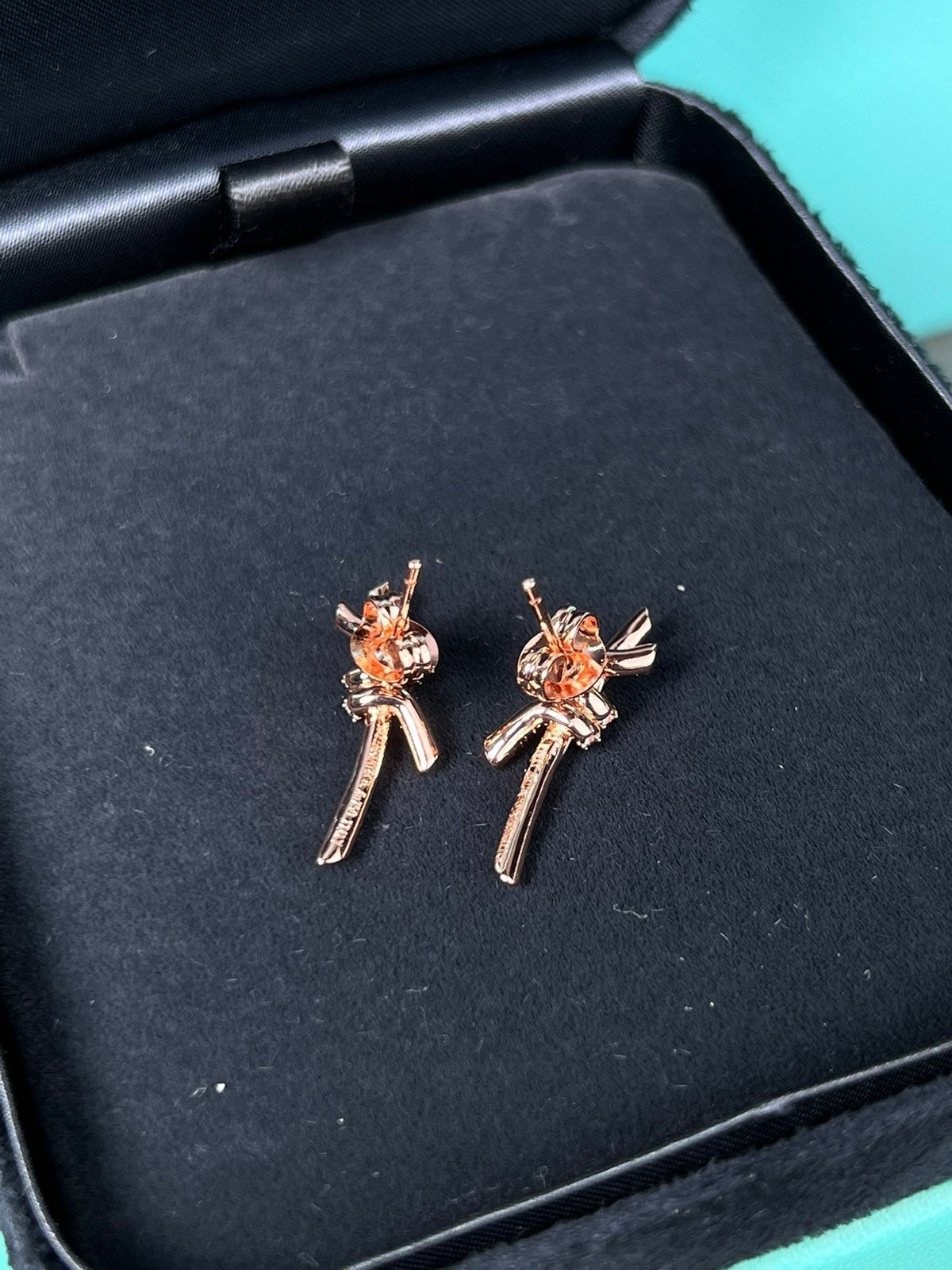 [⭐Luxery Jewels]KNOTEN-OHRRINGE ROSÉGOLD DIAMANT