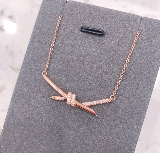 [⭐Luxery Jewels]KNOTEN-HALSKETTE MIT DIAMANTEN