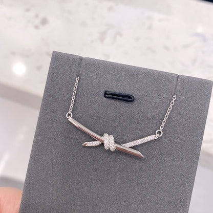[⭐Luxery Jewels]KNOT NECKLACE DIAMONDS