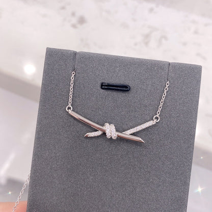 [⭐Luxery Jewels]KNOT NECKLACE DIAMONDS