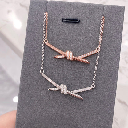 [⭐Luxery Jewels]KNOT NECKLACE DIAMONDS