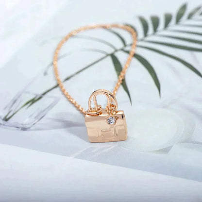 [Luxery]AMULETTE PEDANT ROSE GOLD NECKLACE