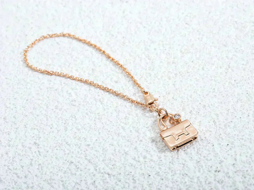 [Luxery]AMULETTE PEDANT ROSE GOLD NECKLACE