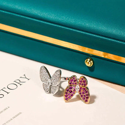 [Luxery]TWIN BUTTERFLY DIAMOND RING