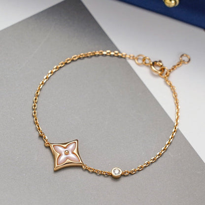 [Luxery]STAR 1 DIAMOND PINK GOLD BRACELET