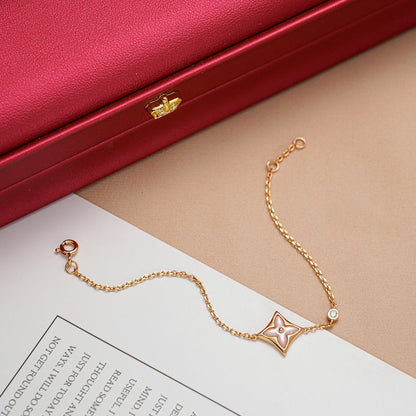 [Luxery]STAR 1 DIAMOND PINK GOLD BRACELET