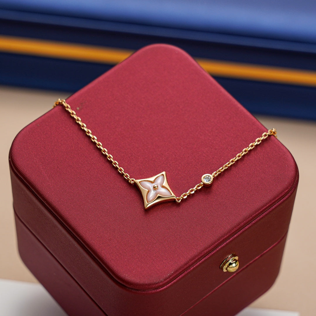 [Luxery]STAR 1 DIAMOND PINK GOLD BRACELET