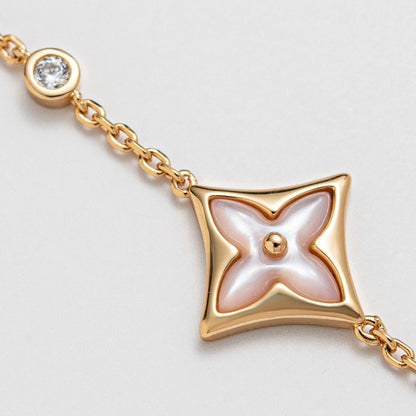 [Luxery]STAR 1 DIAMOND PINK GOLD BRACELET