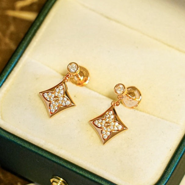 [Luxery]STAR DIAMONDS EARRINGS GOLD