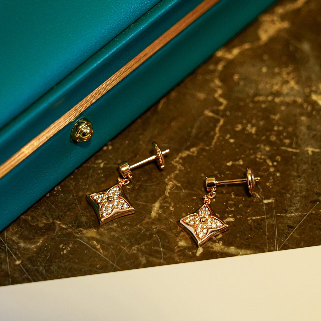 [Luxery]STAR DIAMONDS EARRINGS GOLD