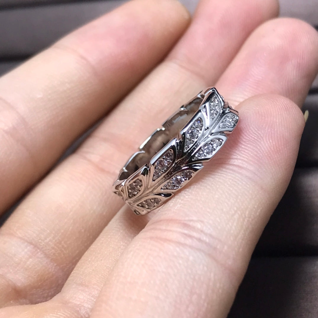 [⭐Luxery Jewels]OLIVE LEAF RING DIAMONDS