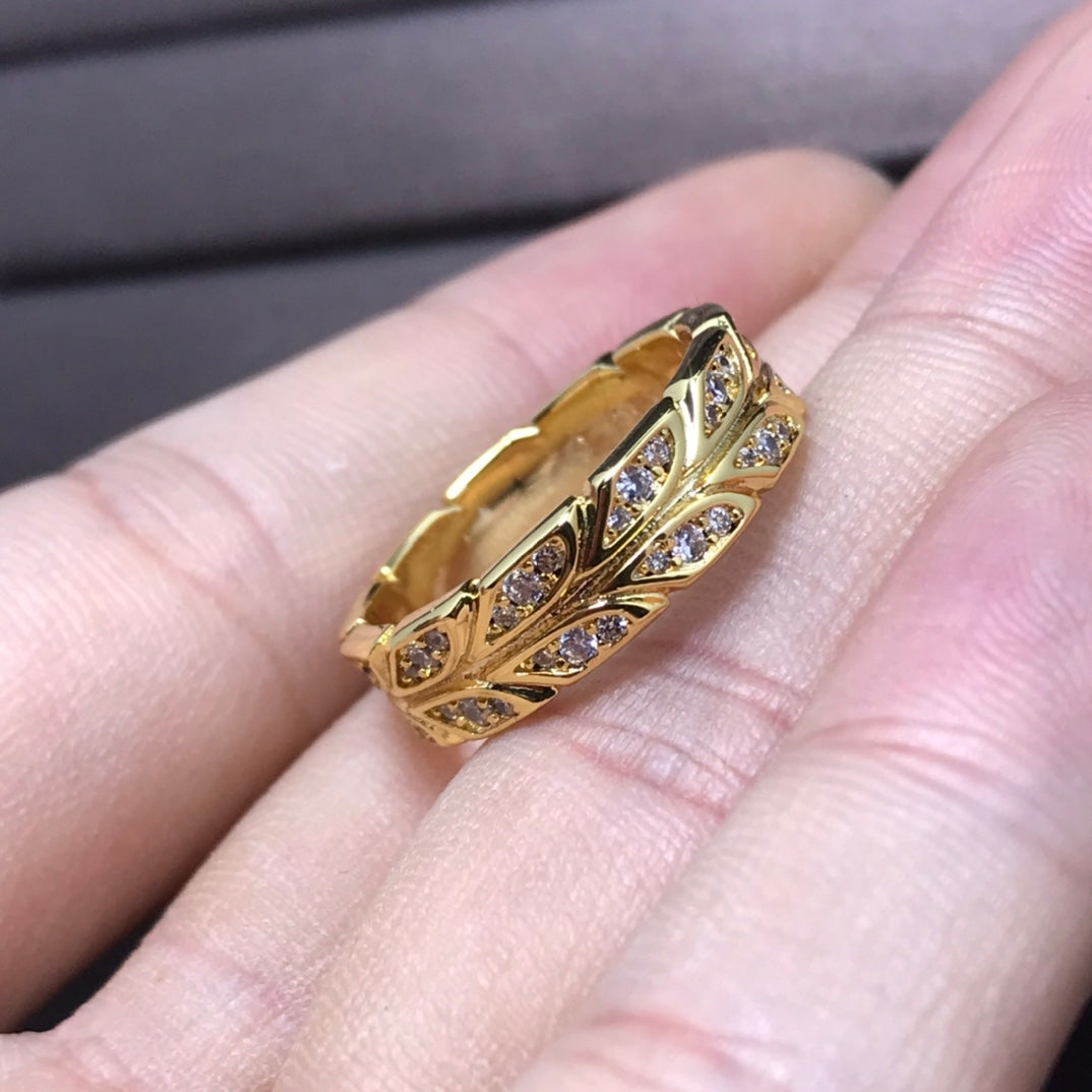 [⭐Luxery Jewels]OLIVE LEAF RING DIAMONDS