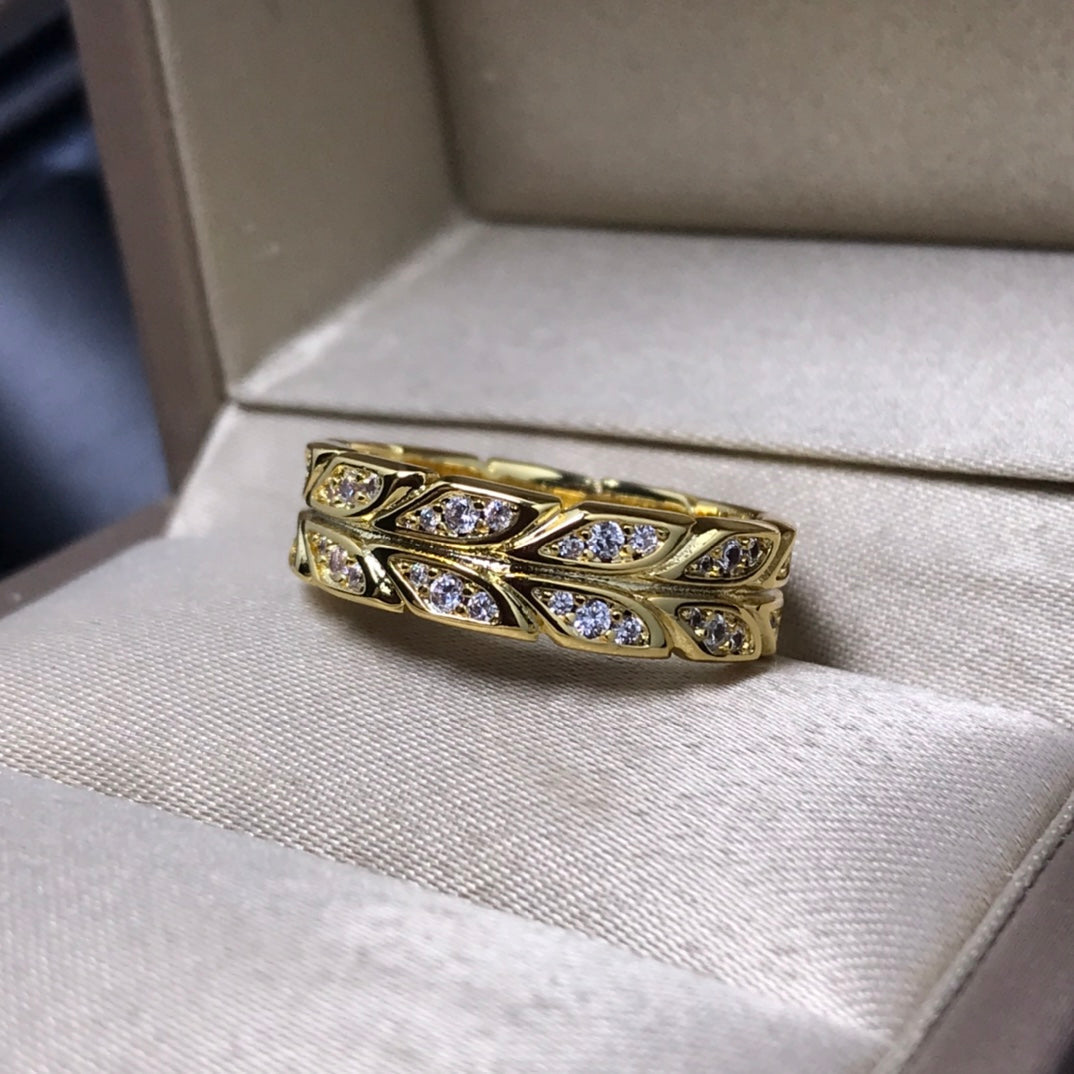 [⭐Luxery Jewels]OLIVE LEAF RING DIAMONDS