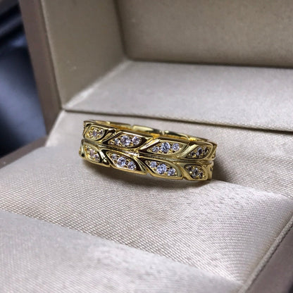 [⭐Luxery Jewels]OLIVE LEAF RING DIAMONDS