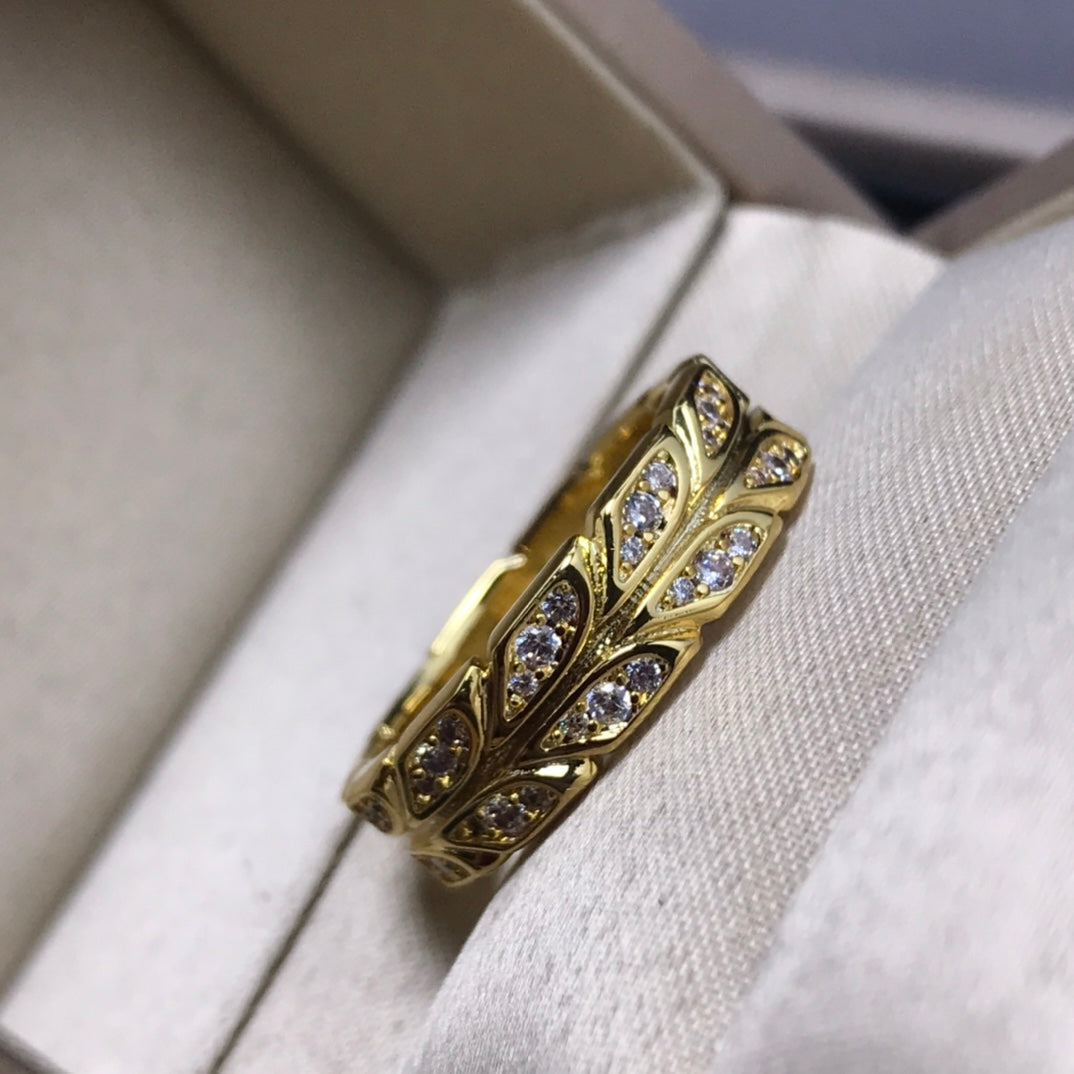 [⭐Luxery Jewels]OLIVE LEAF RING DIAMONDS