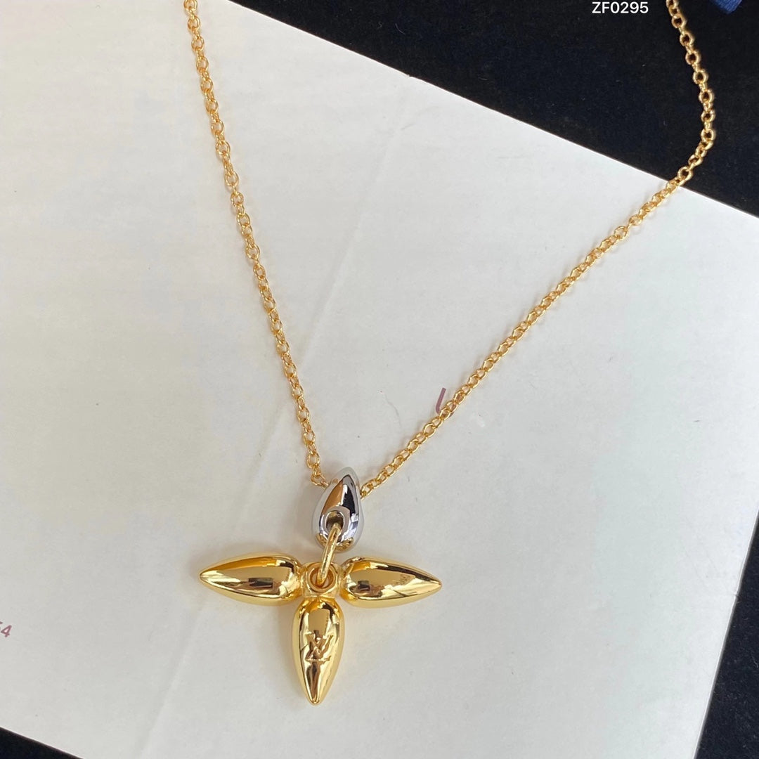 [Luxery]LOUISETTE PEDANT GOLD NECKLACE