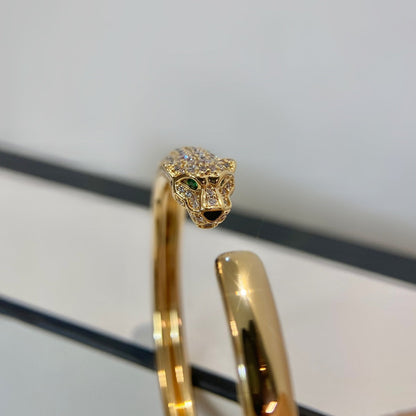 [Luxery]PANTHERE GOLD DIAMOND OPEN BRACELET