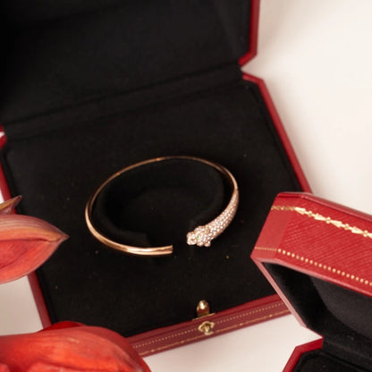 [Luxery]PANTHERE ROSE GOLD DIAMOND OPEN BRACELET