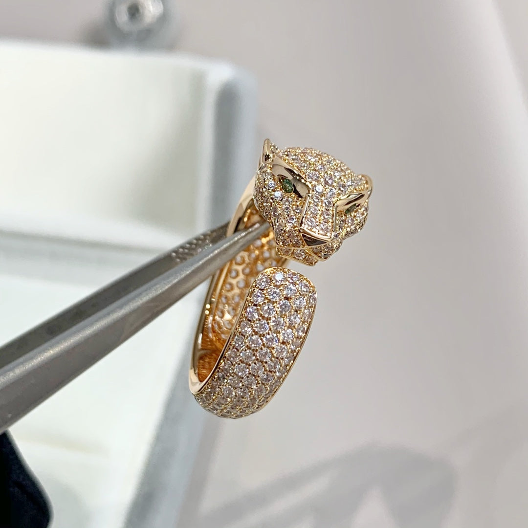 [Luxery]PANTHERE PINK GOLD DIAMOND RING