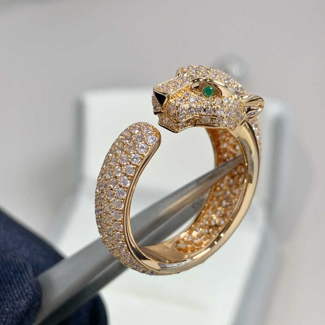[Luxery]PANTHERE PINK GOLD DIAMOND RING
