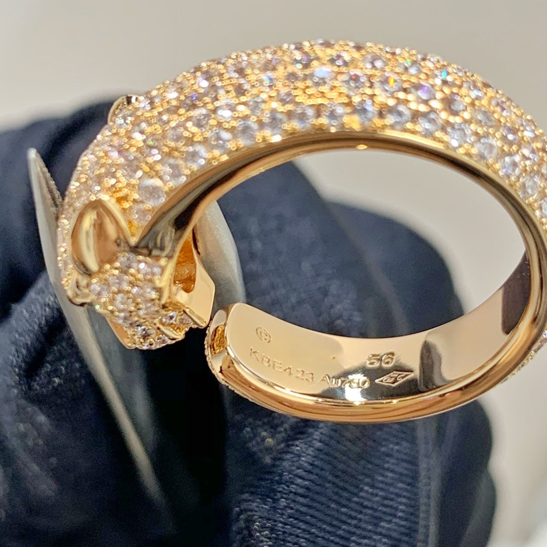 [Luxery]PANTHERE PINK GOLD DIAMOND RING