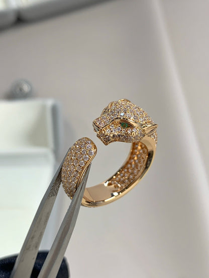 [Luxery]PANTHERE PINK GOLD DIAMOND RING