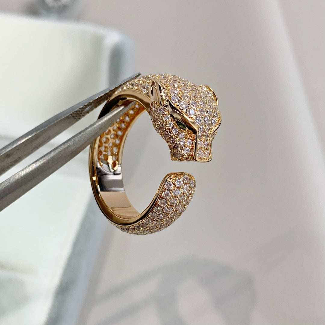 [Luxery]PANTHERE PINK GOLD DIAMOND RING