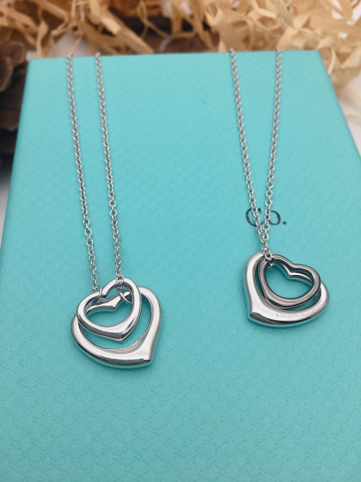 [⭐Luxery Jewels]OPEN HEART SILVER NECKLACE