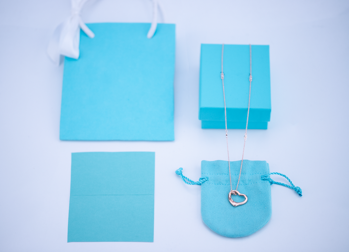 [⭐Luxery Jewels]OPEN HEART PEDANT PINK GOLD NECKLACE