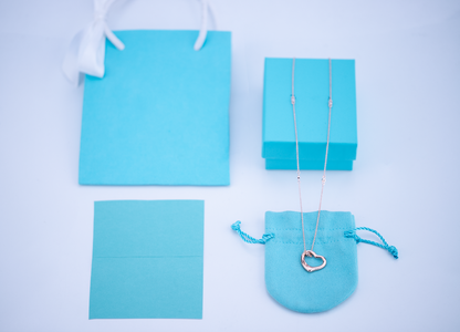 [⭐Luxery Jewels]OPEN HEART PEDANT PINK GOLD NECKLACE