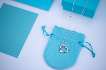 [⭐Luxery Jewels]OPEN HEART PEDANT PINK GOLD NECKLACE
