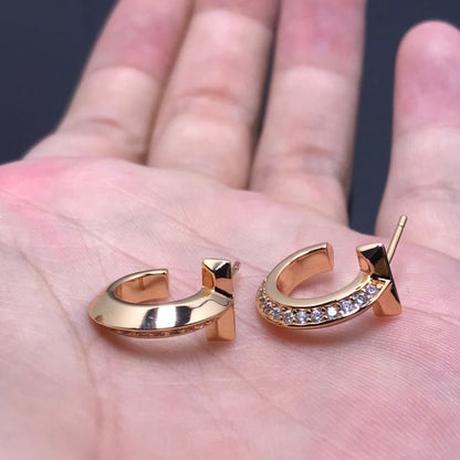 [⭐Luxery Jewels]T HOOP DIAMOND EARRINGS