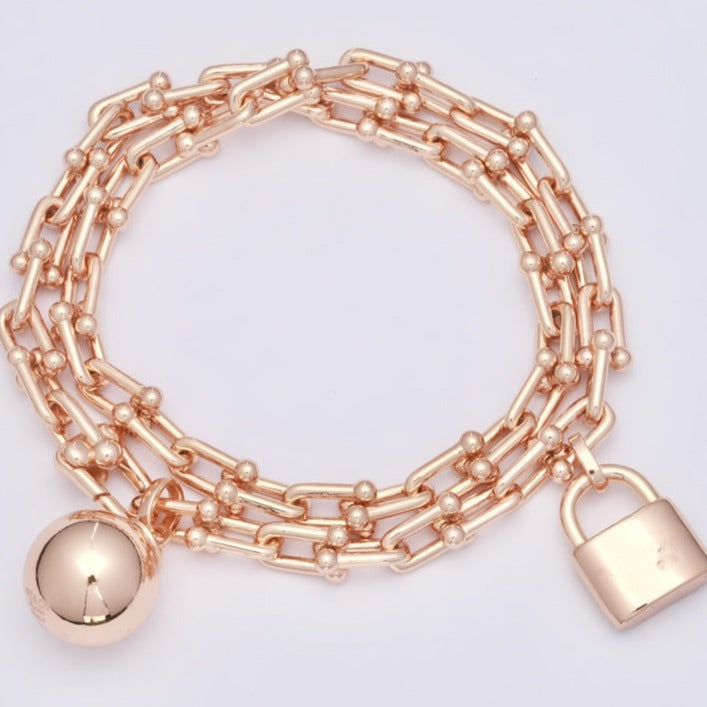 [⭐Luxery Jewels]HARDWEAR WRAP PINK GOLD BRACELET