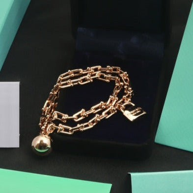 [⭐Luxery Jewels]HARDWEAR WRAP PINK GOLD BRACELET