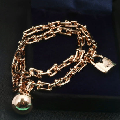 [⭐Luxery Jewels]HARDWEAR WRAP PINK GOLD BRACELET
