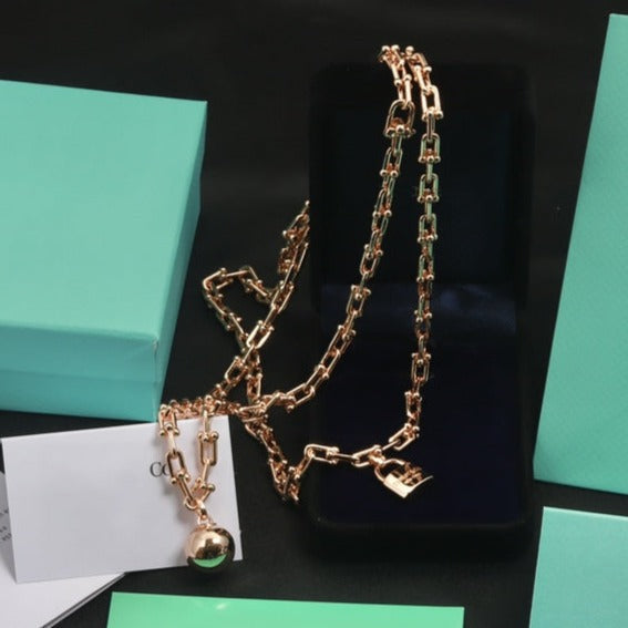[⭐Luxery Jewels]HARDWEAR PINK GOLD WRAP NECKLACE