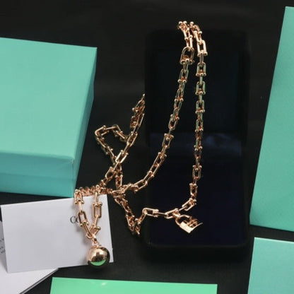 [⭐Luxery Jewels]HARDWEAR PINK GOLD WRAP NECKLACE