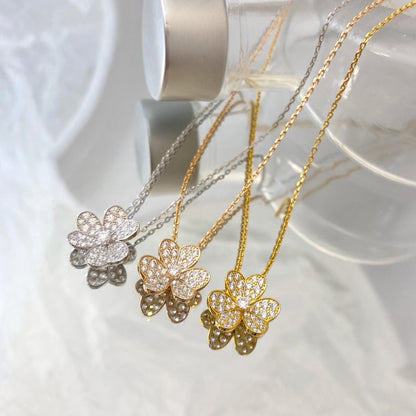 [Luxery]FLOWER DIAMOND NECKLACE