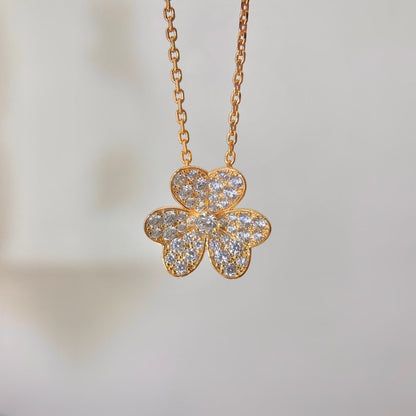 [Luxery]FLOWER DIAMOND NECKLACE