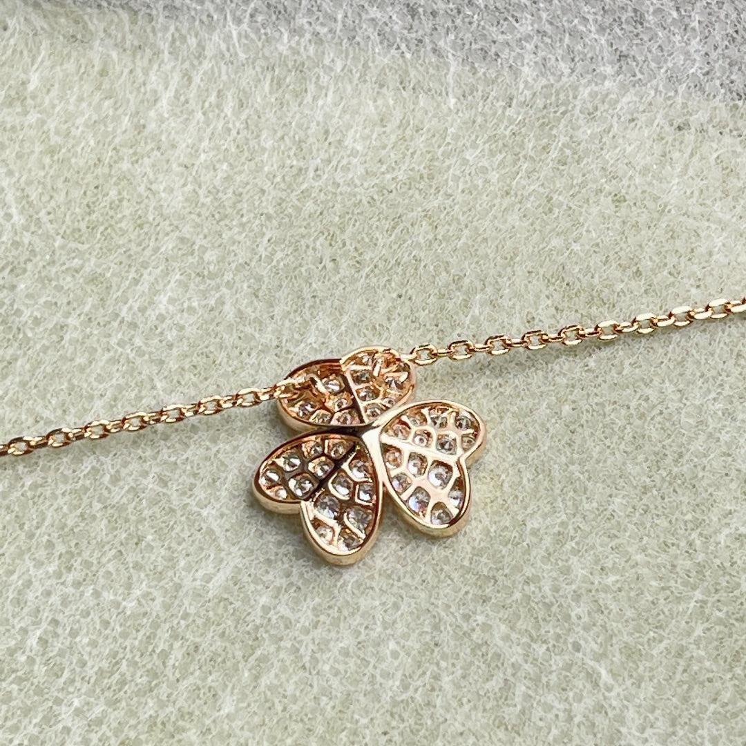 [Luxery]FLOWER DIAMOND NECKLACE