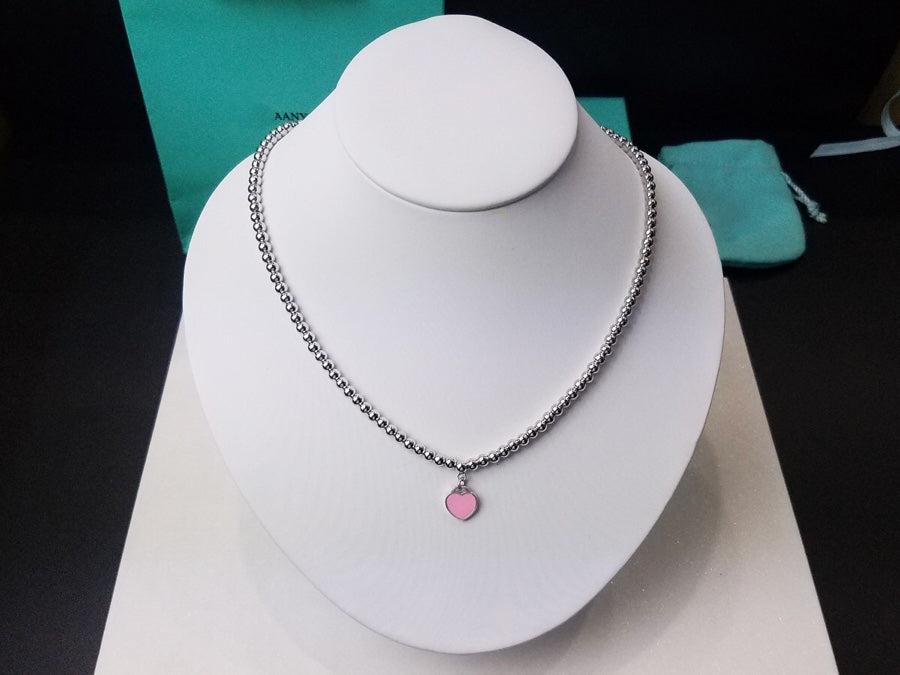[⭐Luxery Jewels]ハートペンダント シルバーボールチェーンネックレス
